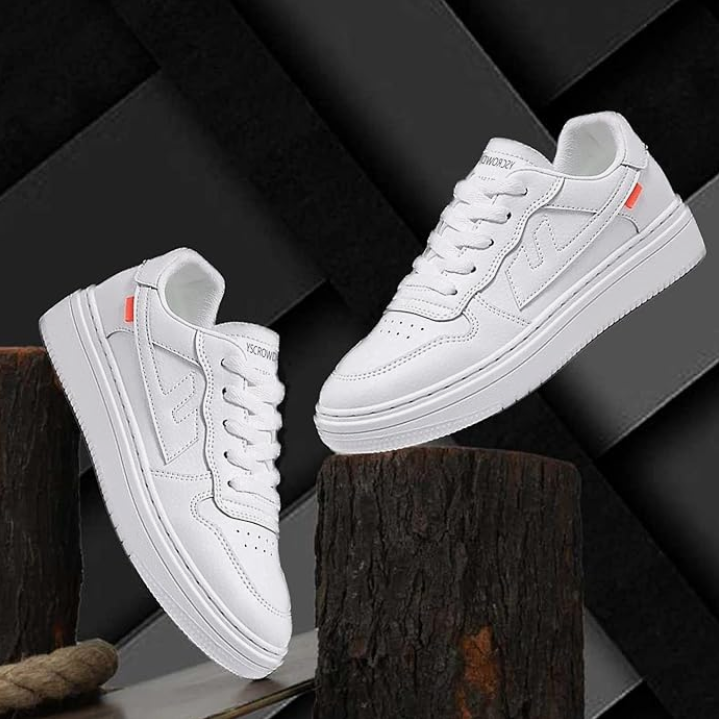 SK TRENDY TRADES Men's Sneakers Comfort Perfect Casual White Shoes for Men & Boys